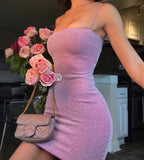 Sexy Nightclub Dress Summer Slim Women's Mini Tight Dress Thin Shoulder Strap Women's Short