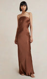 Satin Tube Maxi Dress-Outfit