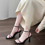 Fongt With Sandals Women 2025 New Summer Thin-Heeled White Dress Is Not Tired Of Popular High Heels