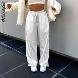 Pants Wide Leg Trousers Women Sweatpants Jogging Y2k Streetwear Women Fashion Clothing Solid Cargo Pants High Waist