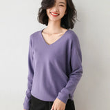 Fongt Neck Sweater Female Spring And Autumn Bottom Shirt Loose Show Thin Inside With A Long Sleeve Knit Sweater Thin Women's Wear-Outfit