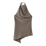 New Autumn Style Hanging Neck Minimalist Blouse 8346330 Trousers 8306330-Outfit
