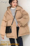 2023 Women Short Jacket Winter Thick Hooded Cotton Padded Coats Female Korean Loose Puffer Parkas Ladies Oversize