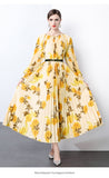 Fongt New Women's Dress Dress Oversized Dress Print 100 Folds T-Shirt With T-Shirt Holiday Casual Dress