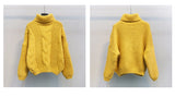 Knitted Turtleneck Pullovers Casual Soft Jumper Fashion Long Sleeve