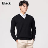 Men's Autumn Winter Cashmere Sweaters Casual Jersey Robe Hombre Homme Hiver Pullover Classic V-Neck O-Neck Knitted Jumper