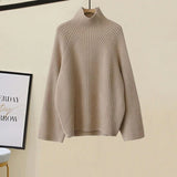 Warm 3 Piece Sets Womens Outfits Office Ladies Turtleneck Knitted Sweater+woolen Parkas Vest+wide Leg Knitting Pants
