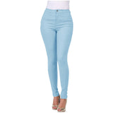 Classic Basic Stretch Slim Multi-Color Jeans Woman-Outfit