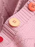 Oversized Embroidery Knit Cardigan-Outfit