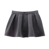 Spring Style Bow Removable Back-Hanging Waistcoat Pleated Half-Length Skirt-Outfit