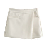 Fongt Women's Clothing INS Burst Asymmetrical Solid-Color Fashion Skirts Casual