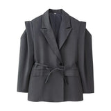 Fongt Explosion Women's Waistband Bandwidth Shoulder-To-Shoulder Suit Jacket