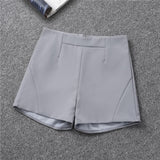 Fongt Shorts Women's Black Summer Thin 2025 New Loose High-Waist A Word Casual Broad-Legged Orange Trousers