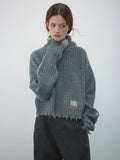 [Daihe] Winter New Casual High Collar Full Wool Fun Embroidery Short Woolen Jacket H7932-Outfit