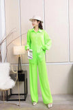 Net Color Folded Shirt + Trousers-Outfit
