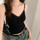 Small Number Of Black Lace Vests For Women In Summer Are Slim And