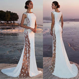 Dress Lace Stitching Extra Long Holiday