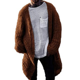 Fongt Men's New Mid-Weddy Knitwear Men's Thick-Knit Sweater Jacket