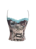 Women Camisole Crop Top Vintage Y2k Summer Fashion Streetwear Graphic Print Tank Top Female Sexy Sleeveless Off Shoulder