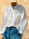 Fongt 2025 New Women's Dress French White Shirt Women's Long-Sleeved Design Sense Wind Shenzhen South Oil