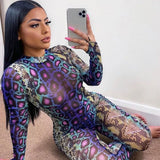 Print O-neck Long Sleeve