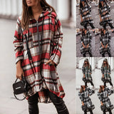 Autumn And Winter Women's New Zipper Hat Print Shirt Coat-Outfit