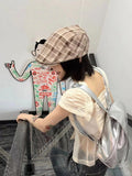 All-match Square Collar Shirts Women Y2k Slim Fit Single Breasted Blusas Mujer 2024 Summer New Puff Sleeve Blouses-Outfit
