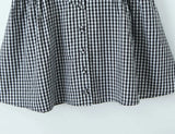 Gingham Plaid Strap Mini Dress-Outfit