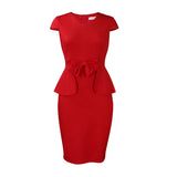 Fongt Large-Size Women's 2025 Summer New Temperament Tongle Bag Hip Pencil Dress Dress