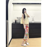 Fongt Folds 2025 Spring And Summer New Design Sense To Reduce The Age Of The Thin Explosion Super-Looking Flower Half-Body Skirt