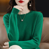 Fongt 2024 Autumn And Winter New Lady Loose Round Collar Solid Color Short Set Bottom Knit Bottom Sweater-Outfit