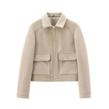 Fongt Women's Explosive Zipper Soft Jacket Jacket