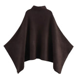 Fongt Women's Explosive Fashion Casual Asymmetric Knitted Cloak Coat