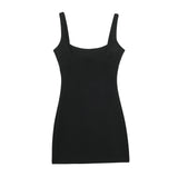 New Solid Color Slimming And Slim Short Suspender Dress 8342301-Outfit