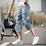 Fongt Shorts Men's Summer Thin Loose Hole Trend 2025 New Casual Trend Pants