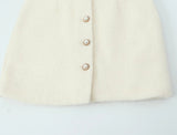 Tweed Pearl Button Sleeveless Tank Top And Mini Skirt Set-Outfit