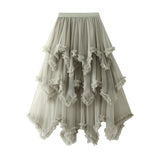 Fongt Net Yarn Cake Half-Dress In Long High-Waisted Thorny Fairy Dress Dress 1279