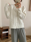 Wind Milk Fufu Soft Waxy Strap Sweater Coat Cardigan Female Autumn And Winter Twist Unique Top Versatile Knit-Outfit