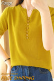 Sleeve Sweater For Women Summer New Thin Knitted Top Ladies Button Up Tops Loose Elegant Casual Clothes Sweater Mujer