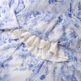 Summer Dress With Belt Laminated Decorative Print 2298077-Outfit