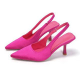 Fongt Spring And Summer New Pointed Thin Heel High Heel Shoes After Empty Head Sandals Fairy Wind With Skirt High
