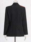 Fongt Sense French Retro Coat 2024 Autumn New Lapel Long Sleeve Rhinestone Stitching Flower Design Suit Woman-Outfit