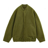 Fongt Women's INS Bursts With A Pocket Loose Pilot's Coat