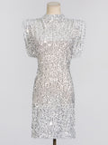 Fongt 2025 New Fashion Design Beads Decorated With Short Sleeveless Cushion Shoulder Bag And Hip Dress