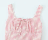 Plaid Strappy Mini Dress-Outfit