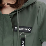 Coat Womens 2023 Spring Autumn Hoodies Tops Slim Students Baseball Clothes Medium length Windbreaker Coats Lady
