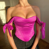 Fongt Summer Bundle Waist Show Back Strap Top Female Feeling A Word Collar