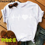 Summer Juicy Diamonds Print Tshirt Women Round Neck Short Sleeve Top Female Pattern Harajuku Tshirt 2022 New