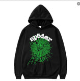 Fongt Fashion Trend Foam Sp5der Spider Web Print Loose Hoodie Couple Hoodie Hoodie