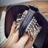 Arrival Men Genuine Leather Bag Coin Purse Double Zipper Key Wallets Fashion Women Housekeeper Card Key